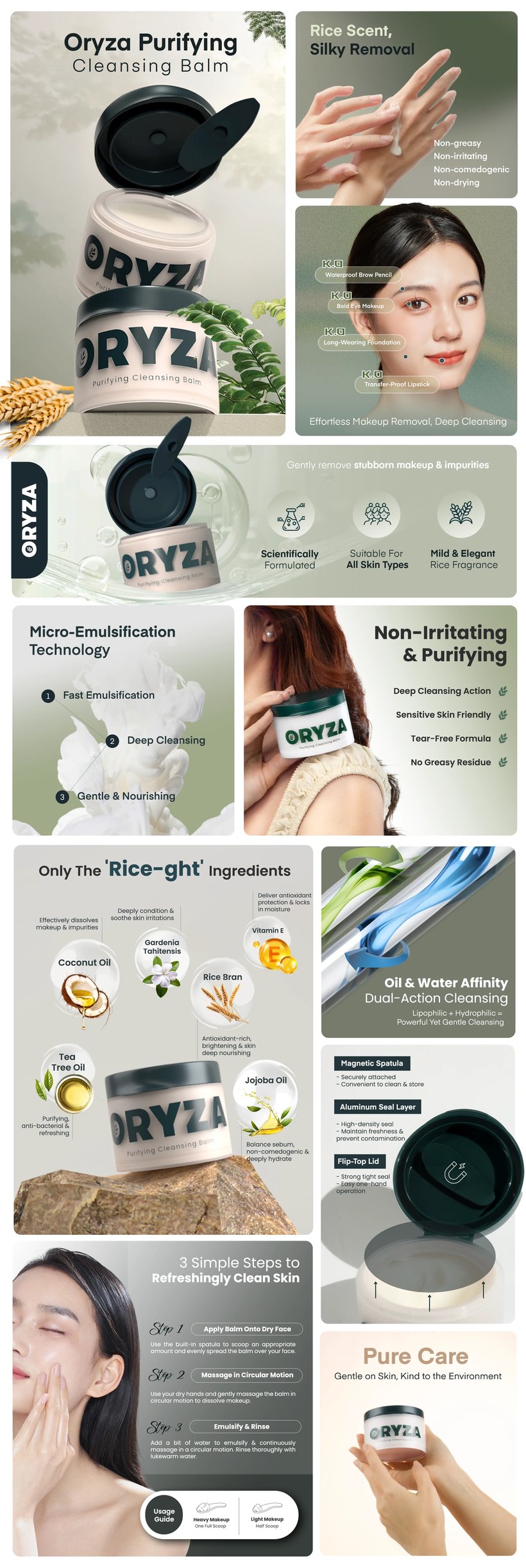 Mini Oryza Purifying Cleansing Balm – Travel Friendly